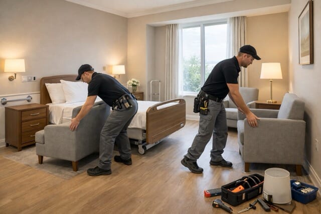 Setting up a senior living room
