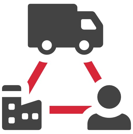 supply chain solutions icon.